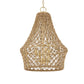 Macrame - 4 Light Rope Pendant - Light Brown