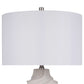 "Serenity Waves" Ceramic Table Lamp - Off White