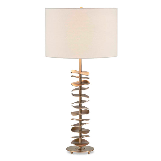 Akoa - Metal Disc Table Lamp - Brass,Gold
