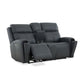 Warren - Power Reclining Loveseat With Console, Power Headrest & Lumbar - Black