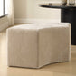 Khai - Rounded Plush Dining Bench - Brown