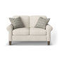 Moxy - Fabric Loveseat, Curved Sock Arms