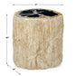 Arco - Petrified Wood Top Accent Table - Black / White