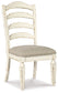 Realyn - Dining UPH Side Chair (Set of 2) - Ladderback - Chipped White