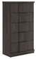 Shaehartin - Five Drawer Chest - Dark Brown