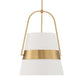 Harness - 1 Light Shade Pendant - White / Gold