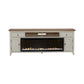 Fireplace TV Consoles - 79" Console With Fire - Medium Brown
