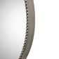 Stefania - Beaded Round Mirror - Pearl Silver