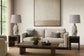 "Stonehaven Elegance" Ceramic Table Lamp (Set of 2) - Natural Stone