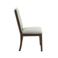 Athens - Upholstered Dining Chair (Set of 2) - Light Gray / Chocolate Brown