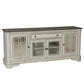 Magnolia Manor - Entertainment TV Stand (Glass Doors) - Antique White