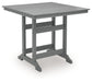 Sanctuary Beach - Square Counter Table With Umbrella Option - Dark Gray