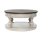 Morgan Creek - Round Cocktail Table - Antique White / Wirebrushed Tobacco Accents