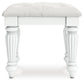 Kozlani - 3 Pc. - Vanity, Mirror And Stool - White