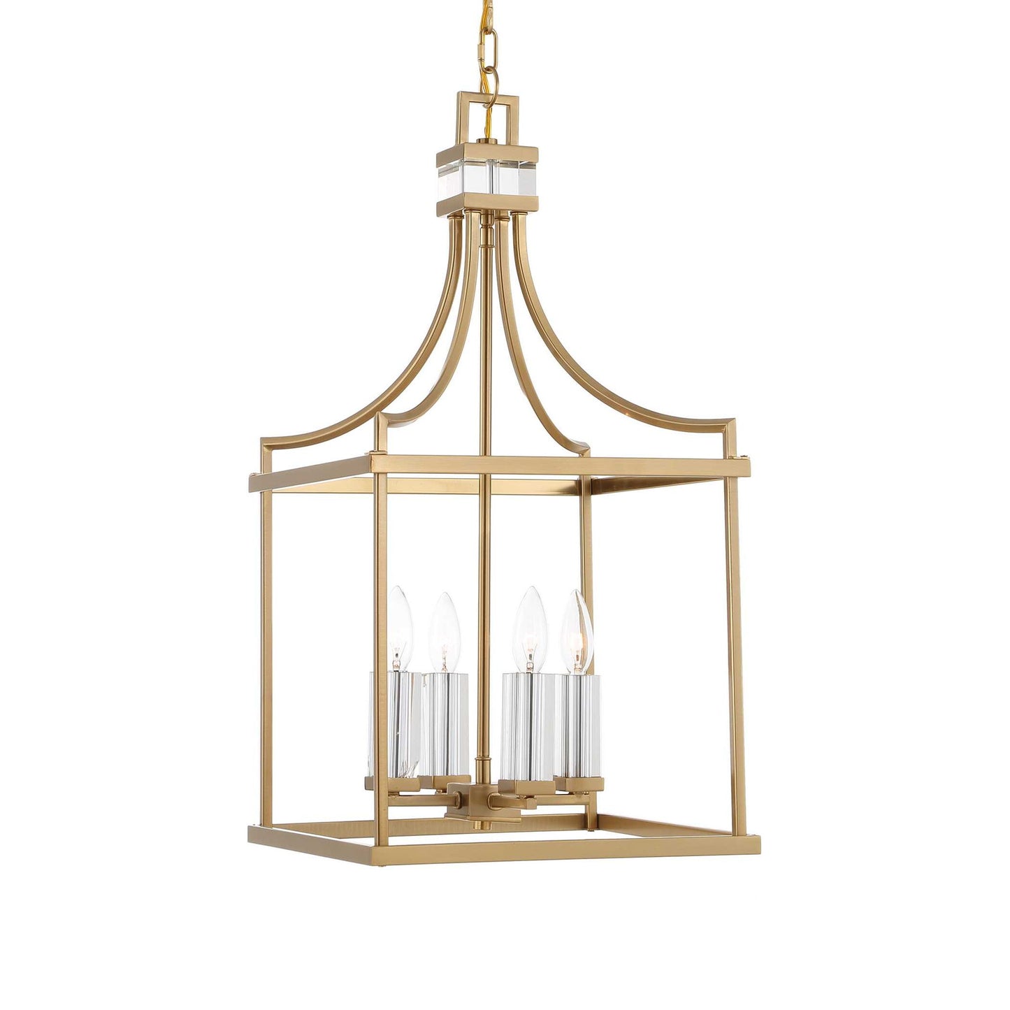 Montreal - 4 Light Brass Lantern Pendant - Gold