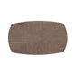 Harlow - Oval Cocktail Table - Sandstone & Satin Nickel
