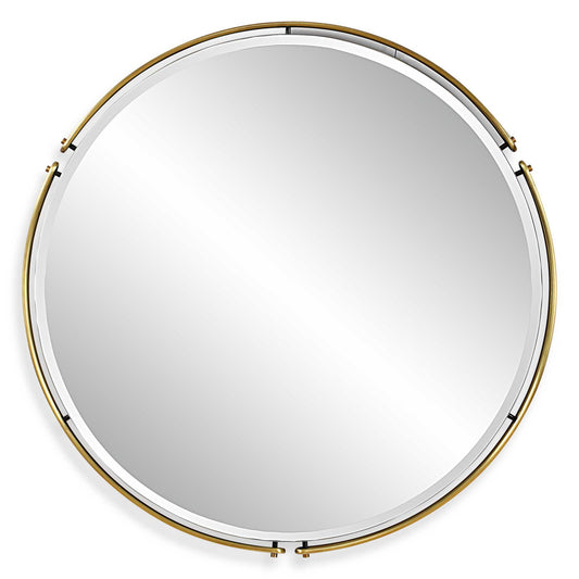 Wesley - Round Mirror - Gold