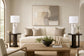 "Eclipse Harmony" Ceramic Table Lamp (Set of 2) - White Rock