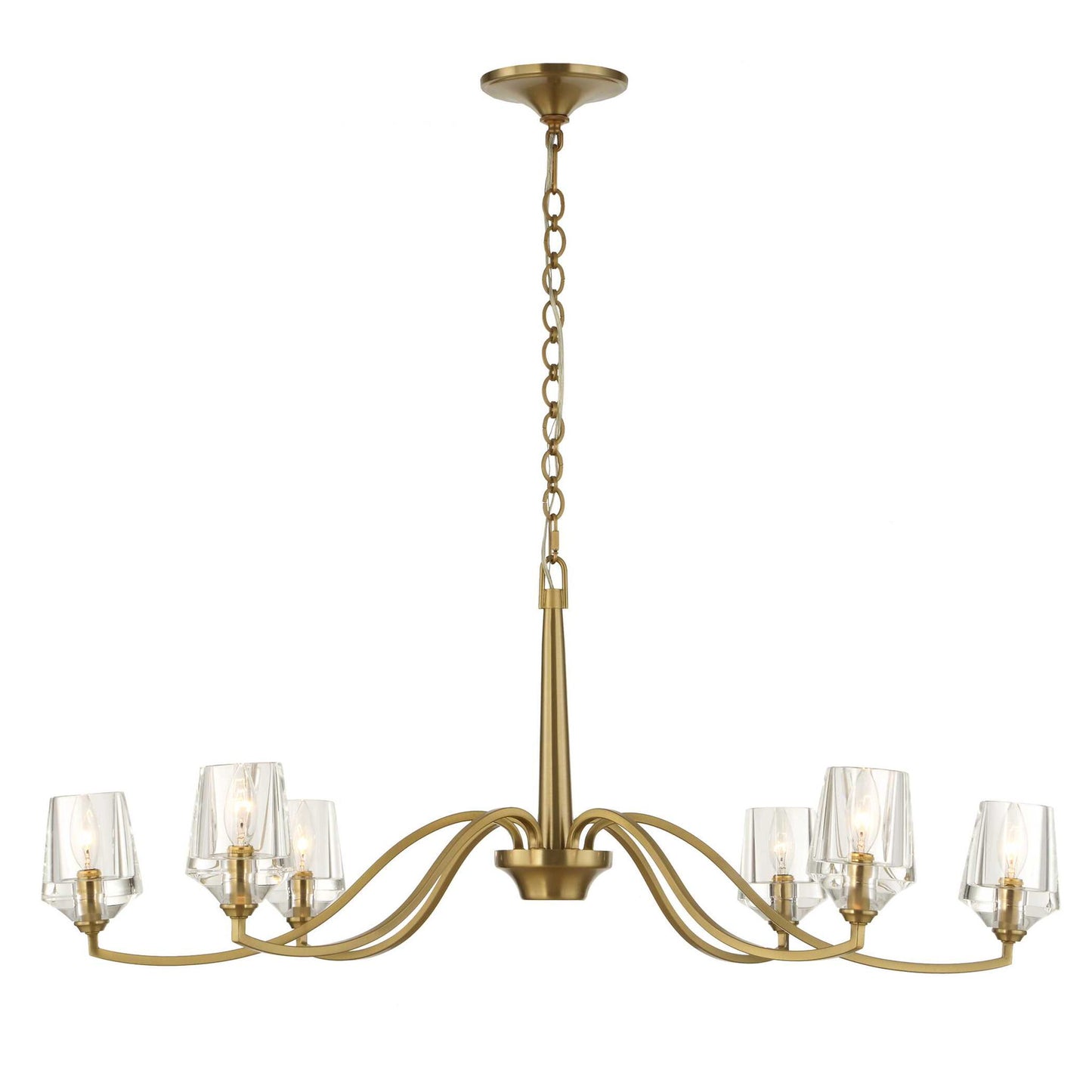 Barcelona - 6 Light Brass Chandelier - Gold