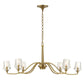 Barcelona - 6 Light Brass Chandelier - Gold