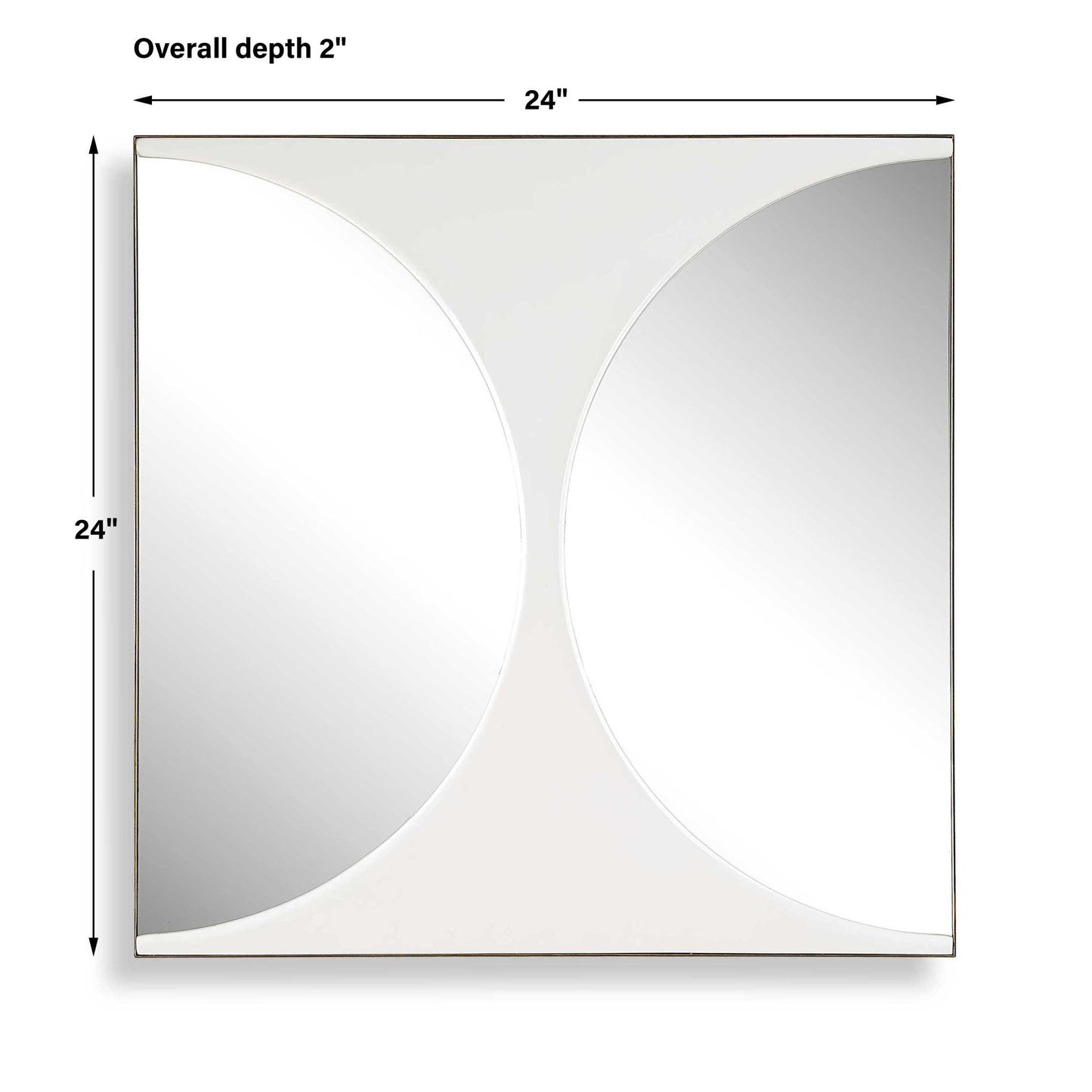 New Moon - Mirrored Wall Decor - White