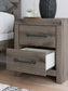 Graystorm - Two Drawer Night Stand - Brown Gray