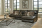 Como - 3 Piece Italian Leather Match Reclining Sectional