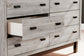 Vessalli - Six Drawer Dresser - Black / Gray