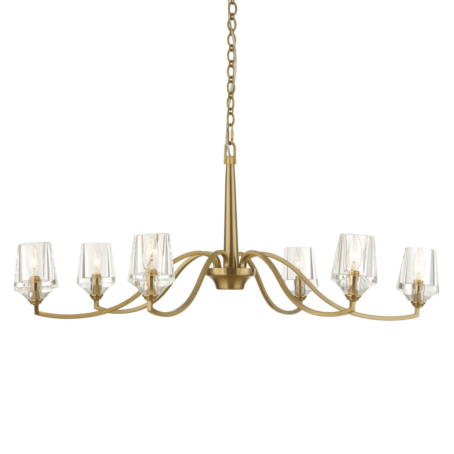 Barcelona - 6 Light Brass Chandelier - Gold