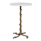 Calais - Marble Accent Table - Brass / White