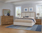 Crafted Oak - Upholstered Bed (Headboard, Footboard With Rails)