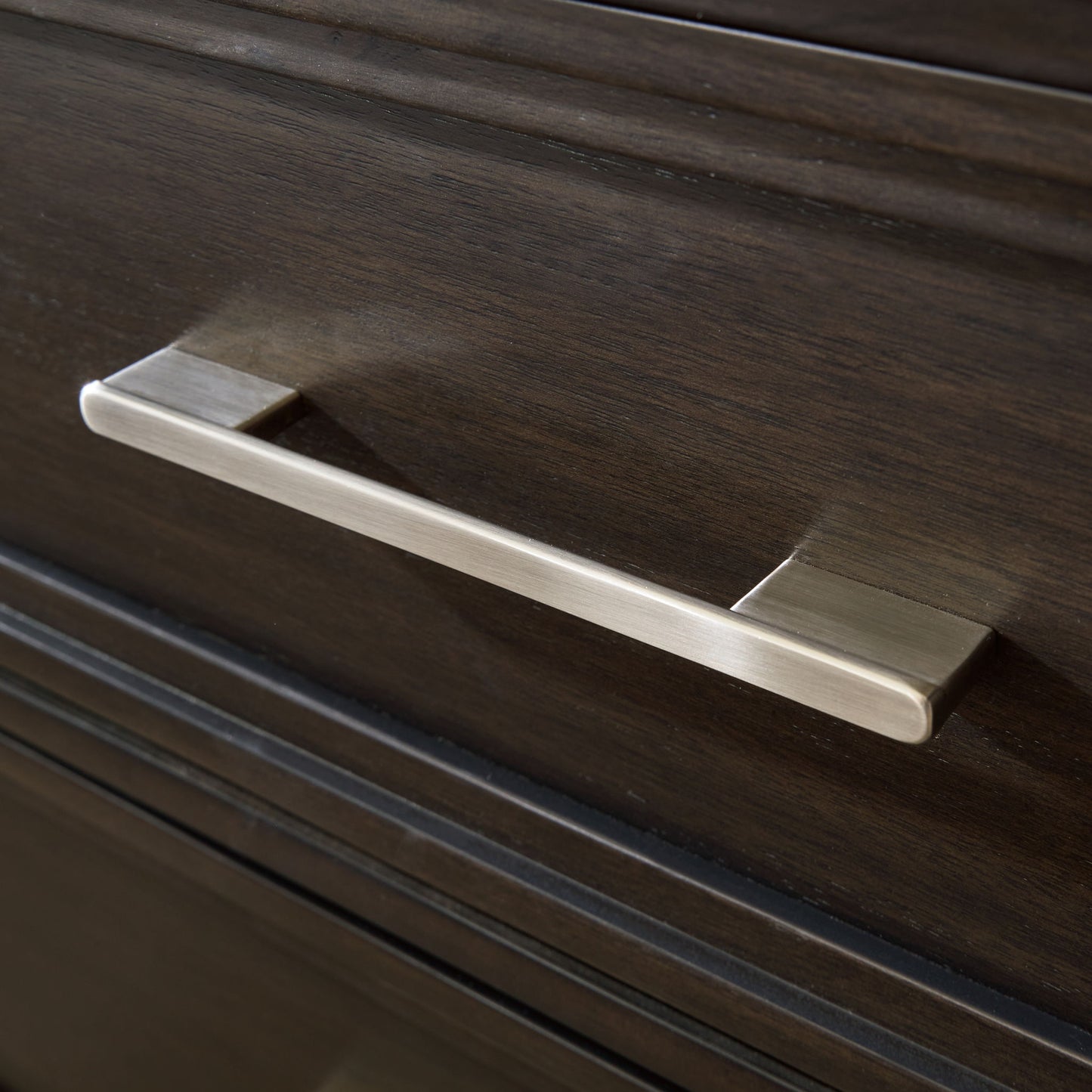 Neymorton - Two Drawer Night Stand - Dark Grayish Brown