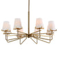 Lassen - 8 Light Chandelier - Brass