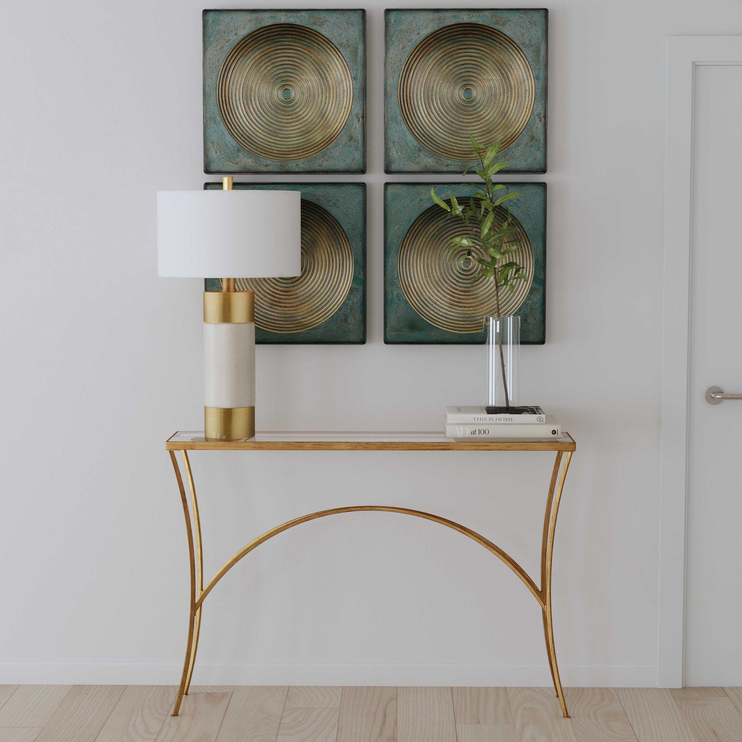 Sybil - Squares (Set of 2) - Antique Gold