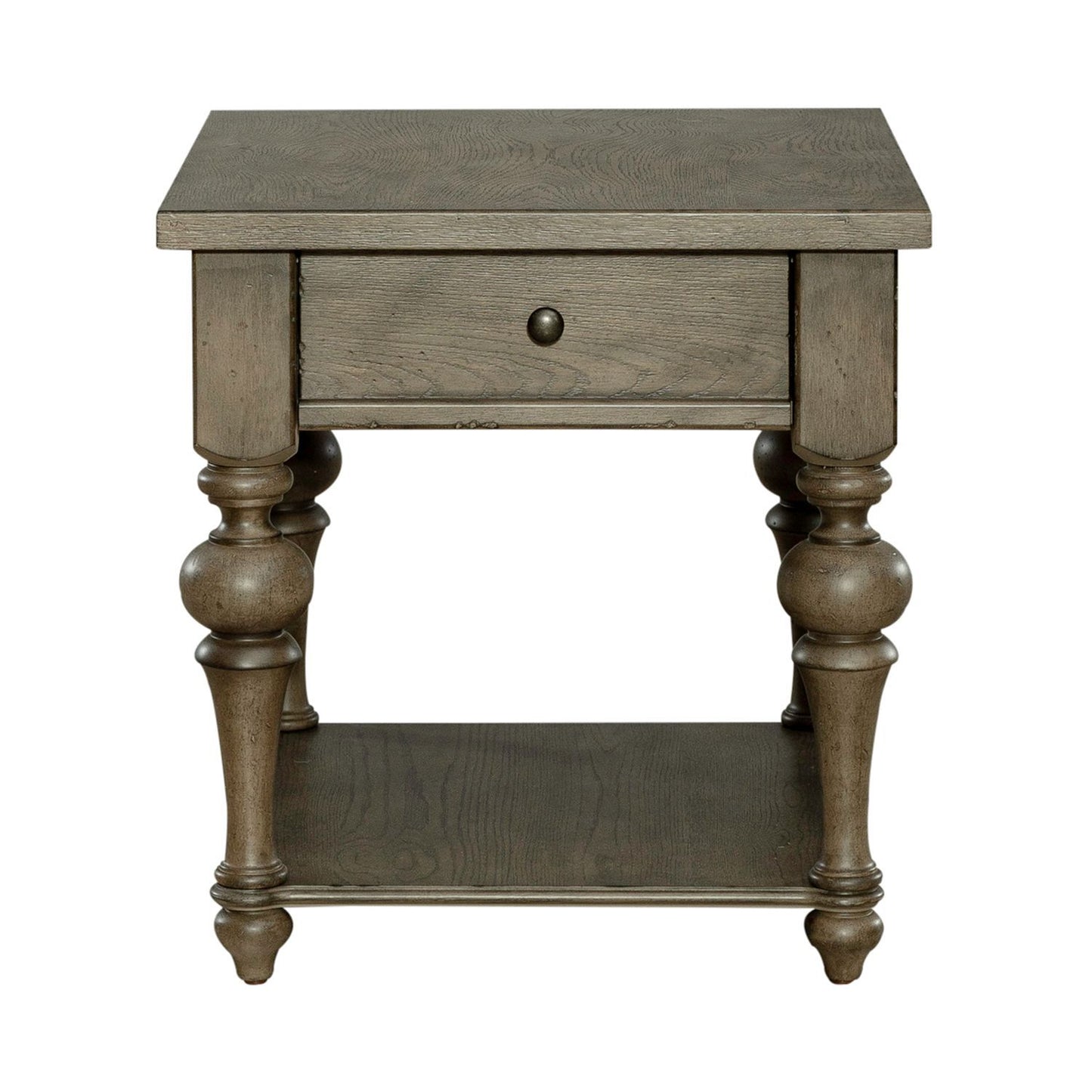 Americana Farmhouse - Drawer End Table - Dusty Taupe