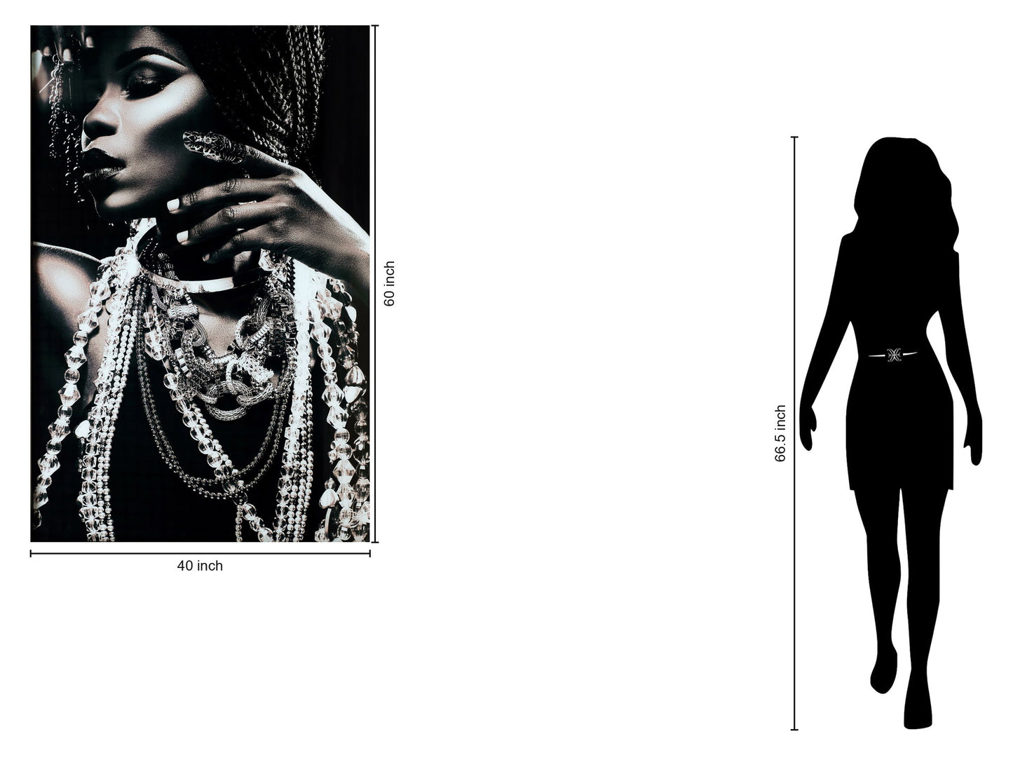 Floating Tempered Glass With Foil Pretty Woman - Dark Gray