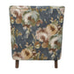 Lainey - Floral Upholstered Armchair - Blue