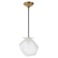 Geodesic - 1 Light Mini Pendant - White
