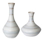 Potter - Fluted Striped Vases (Set of 2) - Light Blue