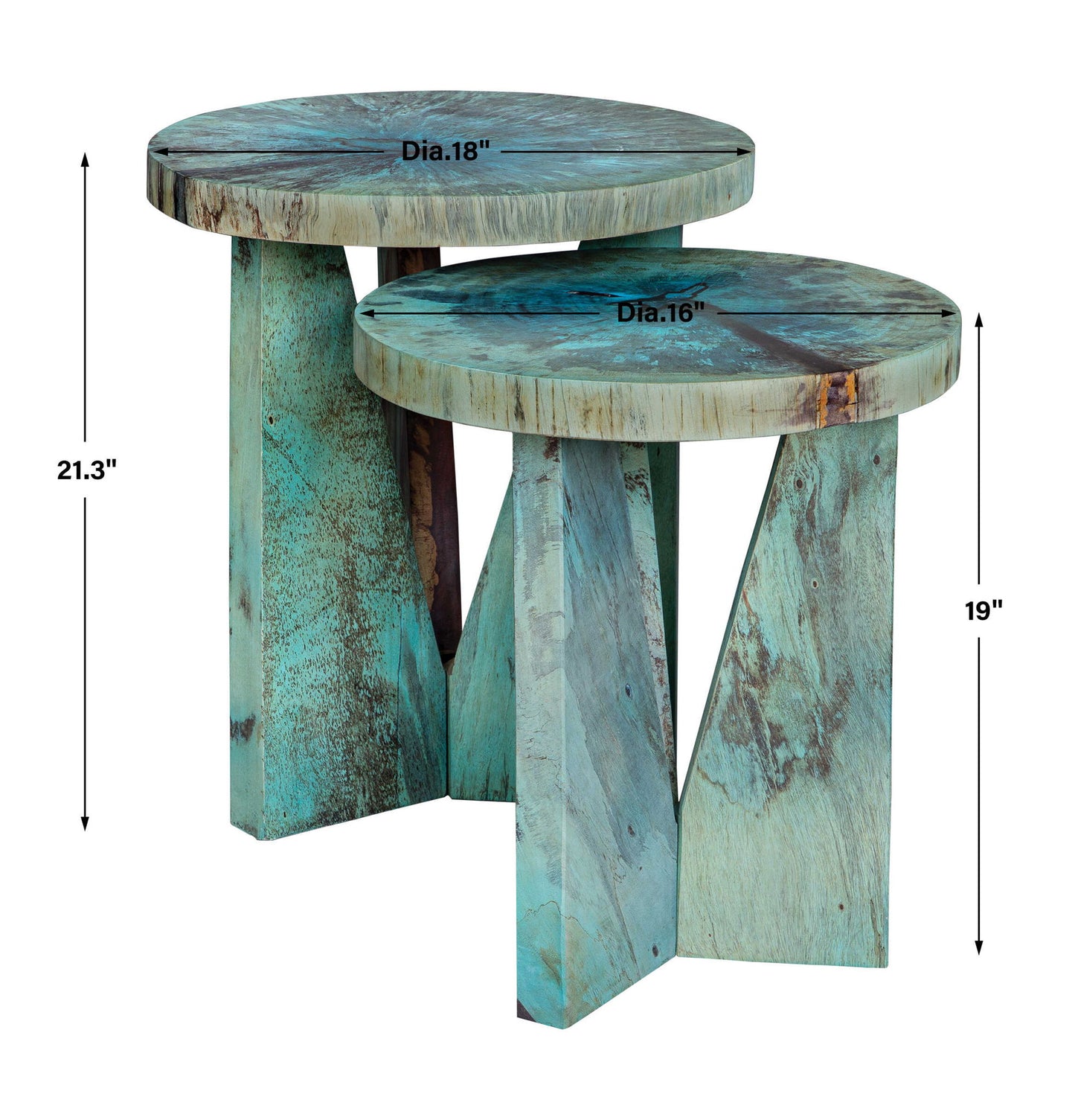 Nadette - Nesting Tables (Set of 2) - Blue
