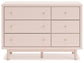 Wistenpine - Six Drawer Dresser - Blush