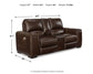 Alessandro - PWR REC Loveseat/Con/Adj HDRST - Walnut