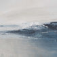 Above The Waterline - Abstract Painting - Blue / Gray / White