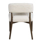 Austell - Shearling Dining Chair - Brown / White