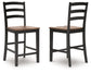 Wildenauer - Barstool (Set of 2) - Brown / Black
