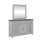 River Place - Dresser & Mirror - Riverstone White & Tobacco