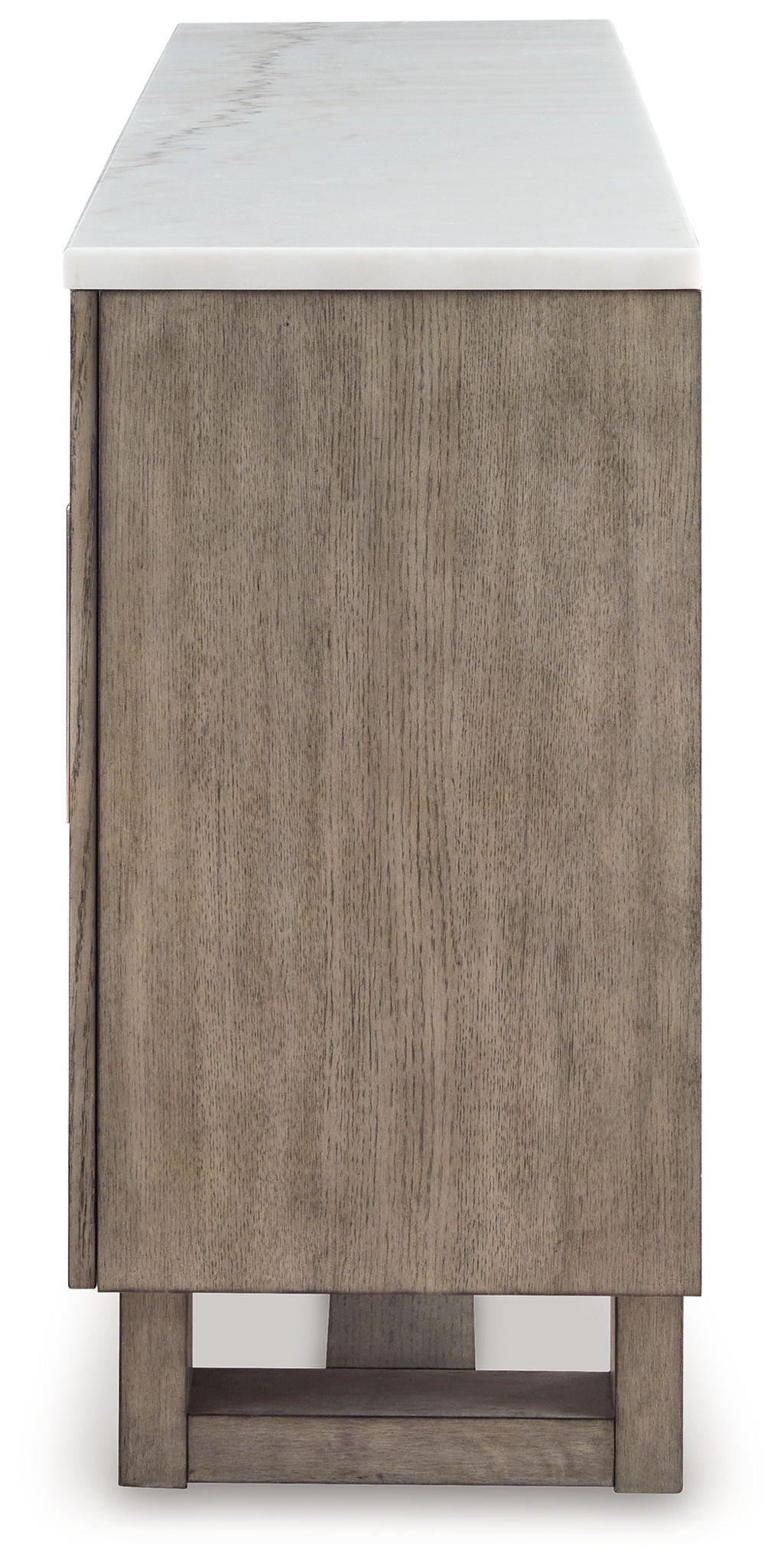 Loyaska - Extra Large TV Stand - Grayish Brown / White