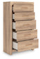 Kinlanni - Five Drawer Chest - Tan