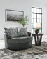Brixley Pier - Oversized Swivel Accent Chair - Graphite