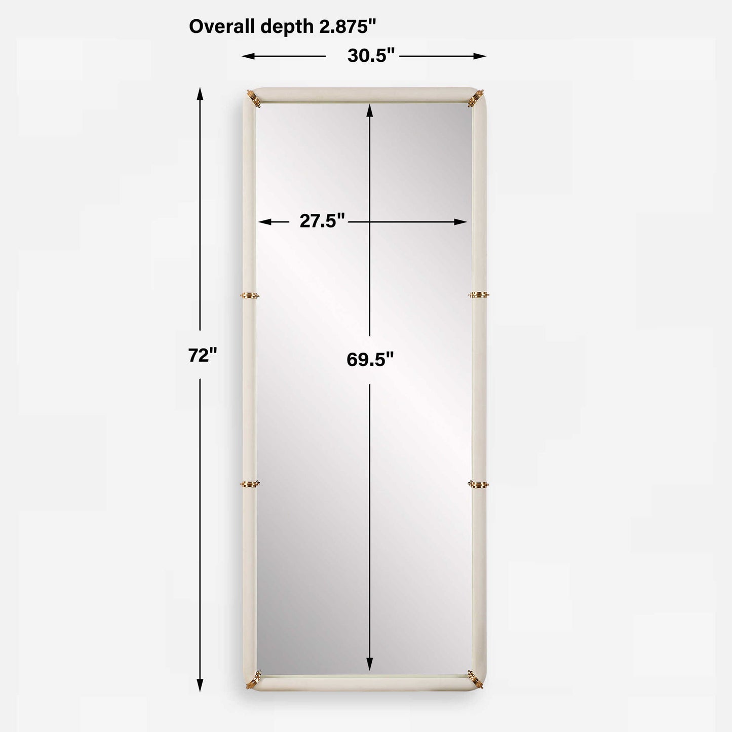 Cyprus - Dressing Mirror - White